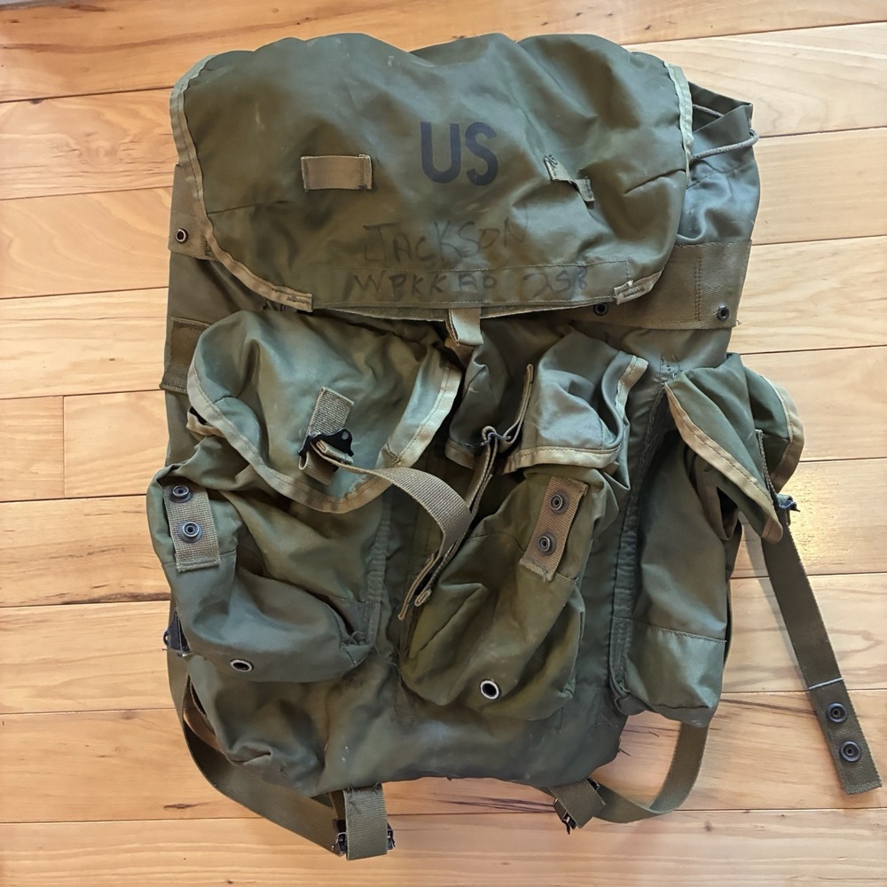 VTG US Army Backpack ALICE LC-1 Nylon Combat Field Pack No Frame Medium RARE